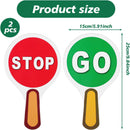 2Pcs Stop and Go Sign with Handle,Mini Stop Sign Double Sided for Guiding Teaching Traffic Safety