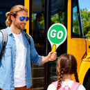 2Pcs Stop and Go Sign with Handle,Mini Stop Sign Double Sided for Guiding Teaching Traffic Safety