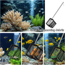 2 Pack 3 Inch Aquarium Net Small Fish Net Black Aquarium Shrimp Nets with Extendable Stainless Steel Handle Fine Tank Tool Mesh for Shrimp, Baby Fish, Food Residue Debris Skimming