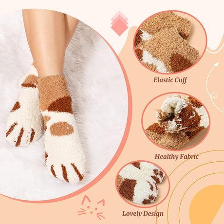 Fuzzy Socks for Women, Fuzzy Socks Warm Sleeping Sock for Women, Women's Winter Super Soft Cozy Slipper Sock