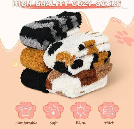 Fuzzy Socks for Women, Fuzzy Socks Warm Sleeping Sock for Women, Women's Winter Super Soft Cozy Slipper Sock