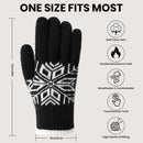Winter Gloves for Women & Men Wool Winter Gloves Warm Thicken Fleece Touch Screen Glove for Cold Weather