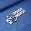 2PC Coworker Going Away Farewell Thank You Keychain, Teacher Nurse Boss Retirement Gifts for Women Men, Employee Appreciation Gift