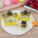 Stainless Steel Star Cookie Cutters, Mini to Large Sizes, Five-pointed Star & Vegetable Shapes Set for Kids
