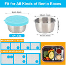 Salad Containers For Lunch To Go, 6x1.6 Oz Stainless Steel Condiment Containers With Lids, Leakproof Sauce Cups for Dipping, Salad Dressing, Meal Prep