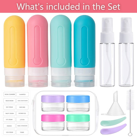 MODENGKGJIAN Mini Jewelry Travel Case, TSA Approved Travel Bottles, Perfect size to fit in your carry- luggage for travel or vacatis.