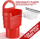 French Fry Holder and Dip Sauce Holder Set for Car, Mini Sauce Holder for On-The-Go Snacking, Idea for Men and Women Stocking Stuffer, for Holiday Present (Red)