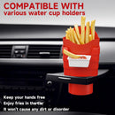 French Fry Holder and Dip Sauce Holder Set for Car, Mini Sauce Holder for On-The-Go Snacking, Idea for Men and Women Stocking Stuffer, for Holiday Present (Red)