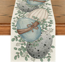 Eucalyptus Egg Easter Table Runner, Spring Kitchen Dining Table Decor for Indoor Outdoor Home Party Decor 13x72 Inch