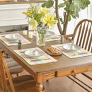 Blue Pink Yellow Buffalo Plaid Placemats Set of 4, 12x18 Inch Seasonal Easter Table Mats for Party Kitchen Dining Decoration