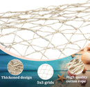 Fish Net Decorations for Party - 2PCS 39.37 * 78.74 in Fishing Net Decoration Netting for Wall Photo Hanging Nautical Fishnet Table Runner Decorative Ocean Theme Birthday Party Rope Nets