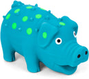 Squeaky Latex Grunting Pig Dog Toy, 4 Inch Small Blue Prank Gifts Puppy Chew Toys Rubber Squeeze Gift for Dogs