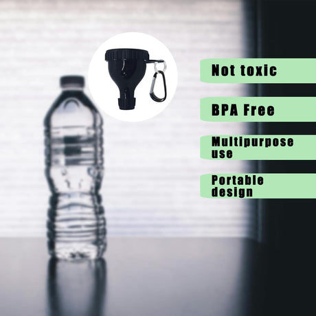 2 Pack Protein Powder Container to Go - Mini Funnel with Keychain and Keyring, Water Bottle Funnel for Shakers