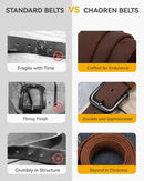 Mens Belts Leather - 35mm Genuine Leather Belts for Men - Ideal Match for Casual Jeans