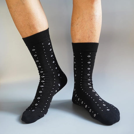 Mens Fun Dress Socks, Pattern Funny Casual Socks Pack, Colorful Striped Cotton Novelty Socks Size 10-13