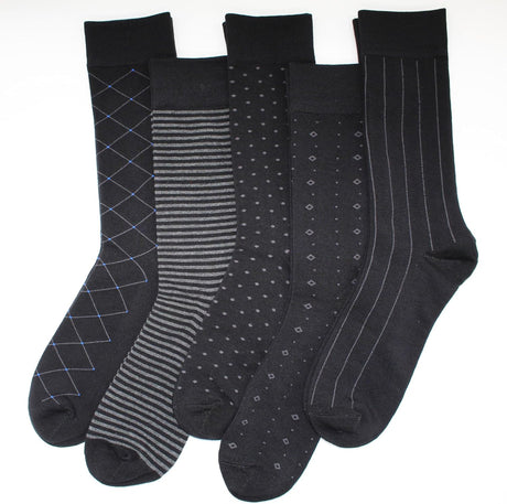 Mens Fun Dress Socks, Pattern Funny Casual Socks Pack, Colorful Striped Cotton Novelty Socks Size 10-13