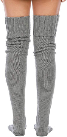 Women's Cable Knitted Thigh High Boot Socks Extra Long Winter Stockings Over Knee Leg Warmers