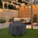 Round Fire Pit Cover for 22-34 Inch Firepit, Heavy Duty Outdoor Patio Fireplace Covers - Waterproof Dustproof Anti UV and Tear Resistant