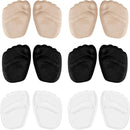 6 Pairs Metatarsal Pads for Women, Forefoot Cushion Inserts for Women Shoes, Non-Sliding Insole Pads for Open Toe Shoes, Ball of Foot Cushions, Shoe Filler, Reduce Foot Slip