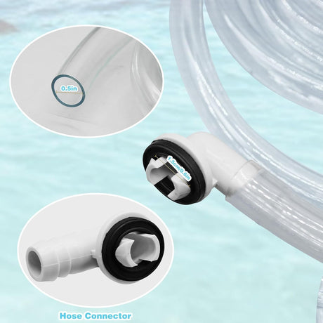 3Ft Portable Air Conditioner Drain Hose, 3/5 Inch Leakproof AC Drain Hose Kit, Universal AC Drain Hose Drain Pipe Replacement with Hose Connector and Clamp, Window Air Conditioner Unit Parts
