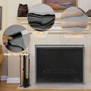 Fireplace Screen Mesh Cover, Magnetic Fireplace Cover Baby Proof Barrier Guard Pet Proof with Magic Tape, Fireplace Doors Mesh Gate Fire Place Cover for The Living Room Decorative, 39"x32" Inches
