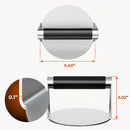 Smash Burger Press, Hamburger Smasher Tool for Griddle, Stainless Steel Ham Patty Press with Anti-Scald Handle, 5.5" Non Stick Grill Press for Smashburger, Bacon, Ground Beef, Meat, Sausage