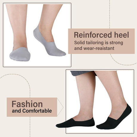 10 Pairs No Show Socks Women Men Low Cut Liner Socks Ice Silk Socks Nonslip Liner Socks Invisible Socks Thin Socks