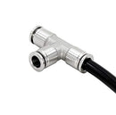 Union Tee 1/4", 304 Stainless Steel 3 Way Tee Air Tank Air Bags for Truck Pneumatic Fitting Transfer Kit Air Line Tubing Hose Tube