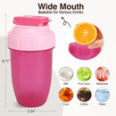 16oz Shaker Bottle，Leak Proof Sports Shaker Cups for Protein Shakes，Shaker Bottle for Pre Workout and Travel To Go，BPA Free & Easy Clean Protein,Pink