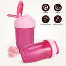 16oz Shaker Bottle，Leak Proof Sports Shaker Cups for Protein Shakes，Shaker Bottle for Pre Workout and Travel To Go，BPA Free & Easy Clean Protein,Pink