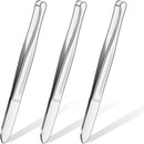 3 Pieces Stainless Steel Round Tip Blunt Tip Tweezers Eyebrow Hair Removal Tweezers for Women Makeup Cosmetic Tool Blunt Tips Tool
