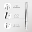 3 Pieces Stainless Steel Round Tip Blunt Tip Tweezers Eyebrow Hair Removal Tweezers for Women Makeup Cosmetic Tool Blunt Tips Tool