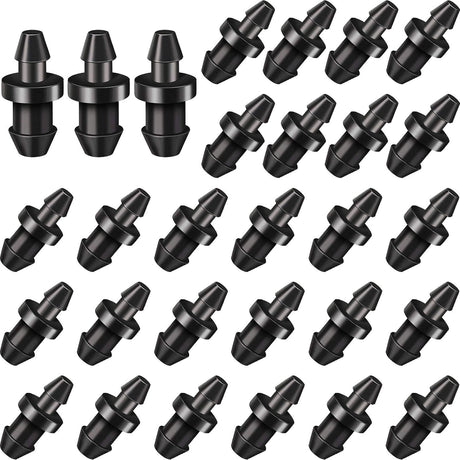 Drip Irrigation Plugs 1/4 Inch Tube Closure Goof Hole Plugs Irrigation Stopper for Home Garden Lawn Supplies, Black(150 Pieces)
