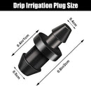 Drip Irrigation Plugs 1/4 Inch Tube Closure Goof Hole Plugs Irrigation Stopper for Home Garden Lawn Supplies, Black(150 Pieces)