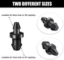 Drip Irrigation Plugs 1/4 Inch Tube Closure Goof Hole Plugs Irrigation Stopper for Home Garden Lawn Supplies, Black(150 Pieces)