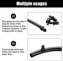 Drip Irrigation Plugs 1/4 Inch Tube Closure Goof Hole Plugs Irrigation Stopper for Home Garden Lawn Supplies, Black(150 Pieces)