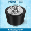 2 Pcs 1.5 to 1.75 Inch Pool Winterizing Plugs PVC/Steel Pipe Plugs Rubber Hole Stoppers for Swimming Pool Return Skimmer Winter Expansion with SS Screw Stainless Steel Bolt Heavy Duty Rubber