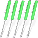 5 Pieces Magnetic Mini Pocket Screwdriver with Clip Small Flathead Head Screwdriver Tool Set for Home Office Gadgets Repair Tool Mechanics Electricians Technician(Green)