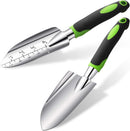 Garden Hand Trowel Transplant Trowel with Measurements Aluminum Alloy Planting Tools with Rubber Handle Small Gardening Hand Tools Shovels for Gardening Cultivating Transplanting Supplies