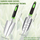 Garden Hand Trowel Transplant Trowel with Measurements Aluminum Alloy Planting Tools with Rubber Handle Small Gardening Hand Tools Shovels for Gardening Cultivating Transplanting Supplies