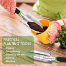 Garden Hand Trowel Transplant Trowel with Measurements Aluminum Alloy Planting Tools with Rubber Handle Small Gardening Hand Tools Shovels for Gardening Cultivating Transplanting Supplies