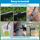 30 Pack 1/2 Inch Irrigation Tubing Hold Down Anchor Stakes, 0.87 x 4.33 Inch Drip Tubing Stakes with 50 Pcs 1/4" Adjustable Irrigation Drippers Sprinklers for Garden Patio Lawn Hoses(Black)