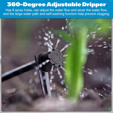 30 Pack 1/2 Inch Irrigation Tubing Hold Down Anchor Stakes, 0.87 x 4.33 Inch Drip Tubing Stakes with 50 Pcs 1/4