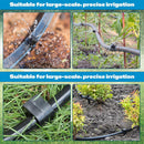 30 Pack 1/2 Inch Irrigation Tubing Hold Down Anchor Stakes, 0.87 x 4.33 Inch Drip Tubing Stakes with 50 Pcs 1/4" Adjustable Irrigation Drippers Sprinklers for Garden Patio Lawn Hoses(Black)