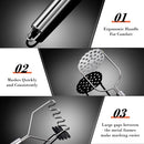 Potato Masher,  2 Pack Stainless Steel Integrated Kitchen Tool Food Masher for Potatoes, Vegetables, Berries, Fruits, Baby Food, Avocado