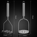 Potato Masher,  2 Pack Stainless Steel Integrated Kitchen Tool Food Masher for Potatoes, Vegetables, Berries, Fruits, Baby Food, Avocado