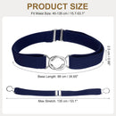 Women Stretchy Waist Belt, No Show Elastic Stretch Belts with Flat Buckle for Dresses Jeans Casual Pants