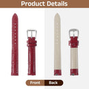 Quick Release Genuine Leather Watch Band Embossed Pattern Leather Watch Strap Replacement for Men Women