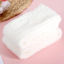 White Fuzzy Leg Warmers Fluffy Knit Ankle Socks Winter Ruffle Kawaii Leg Warmers Ankle Warmer College Concert Thick Boot Socks for Women Girls