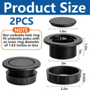 2 Pcs 2 Inch Parasol Umbrella Hole Ring Plug and Cap Set, Thicker Patio Table Hole Cover Insert, Deck Table Umbrella Holes Plug Replacement Parts for Outdoor Patio Table Garden Yard